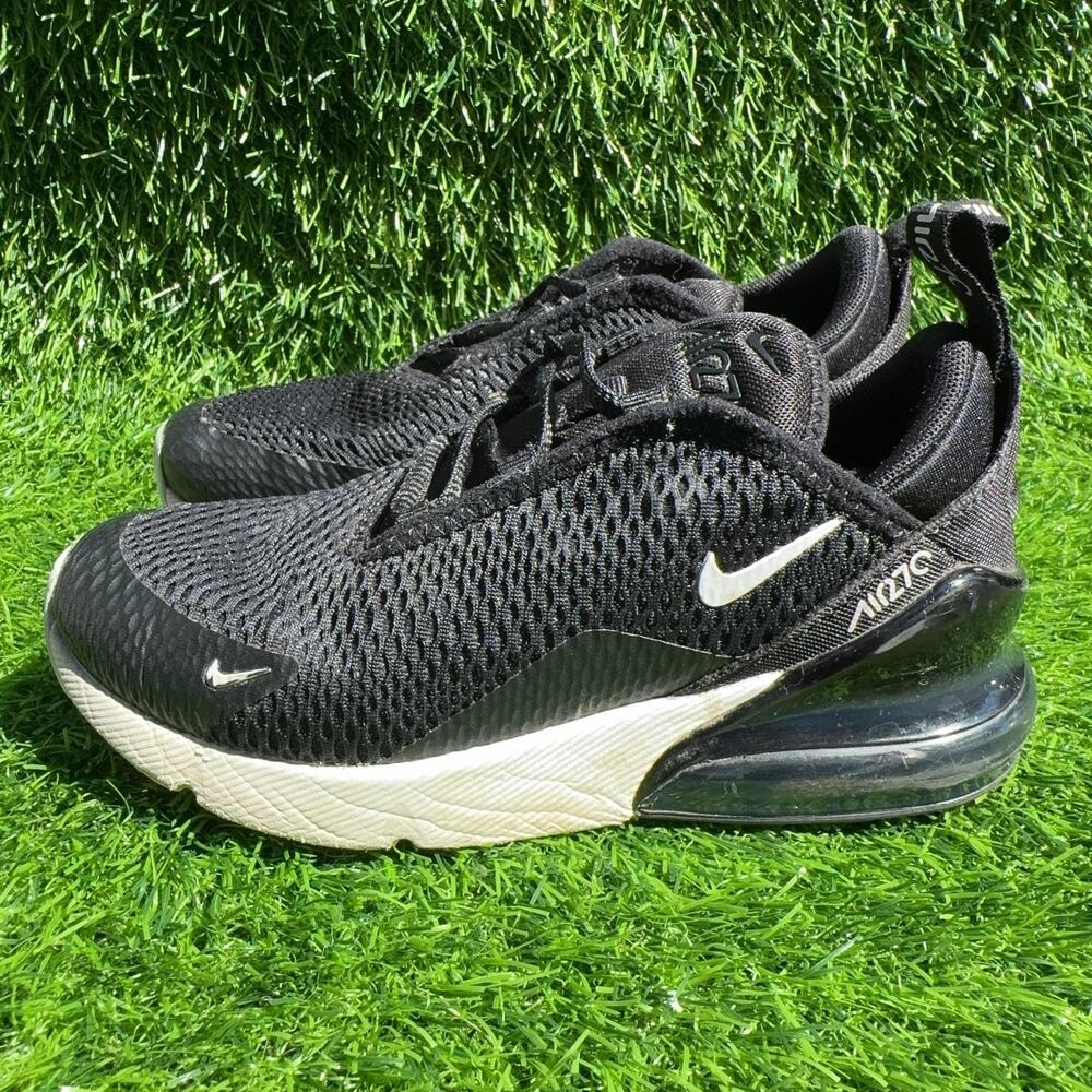 Nike Air Max 270 Kids 13C Black White Anthracite Shoes AO2372 001